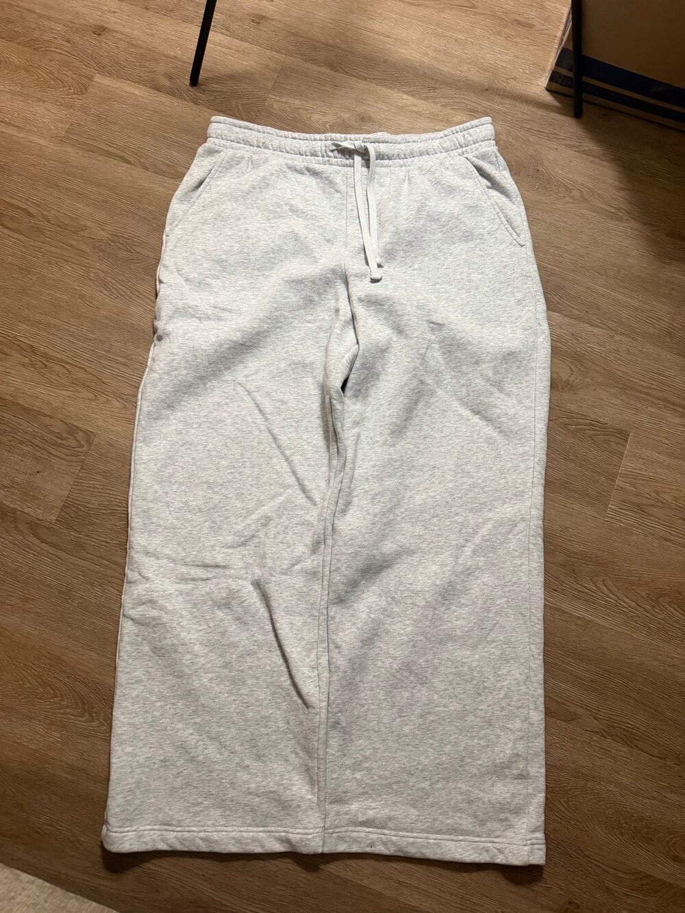 Cotton On Wide Leg Sweatpants Heather Gray Lounge Casual Y2K Athleisure XL